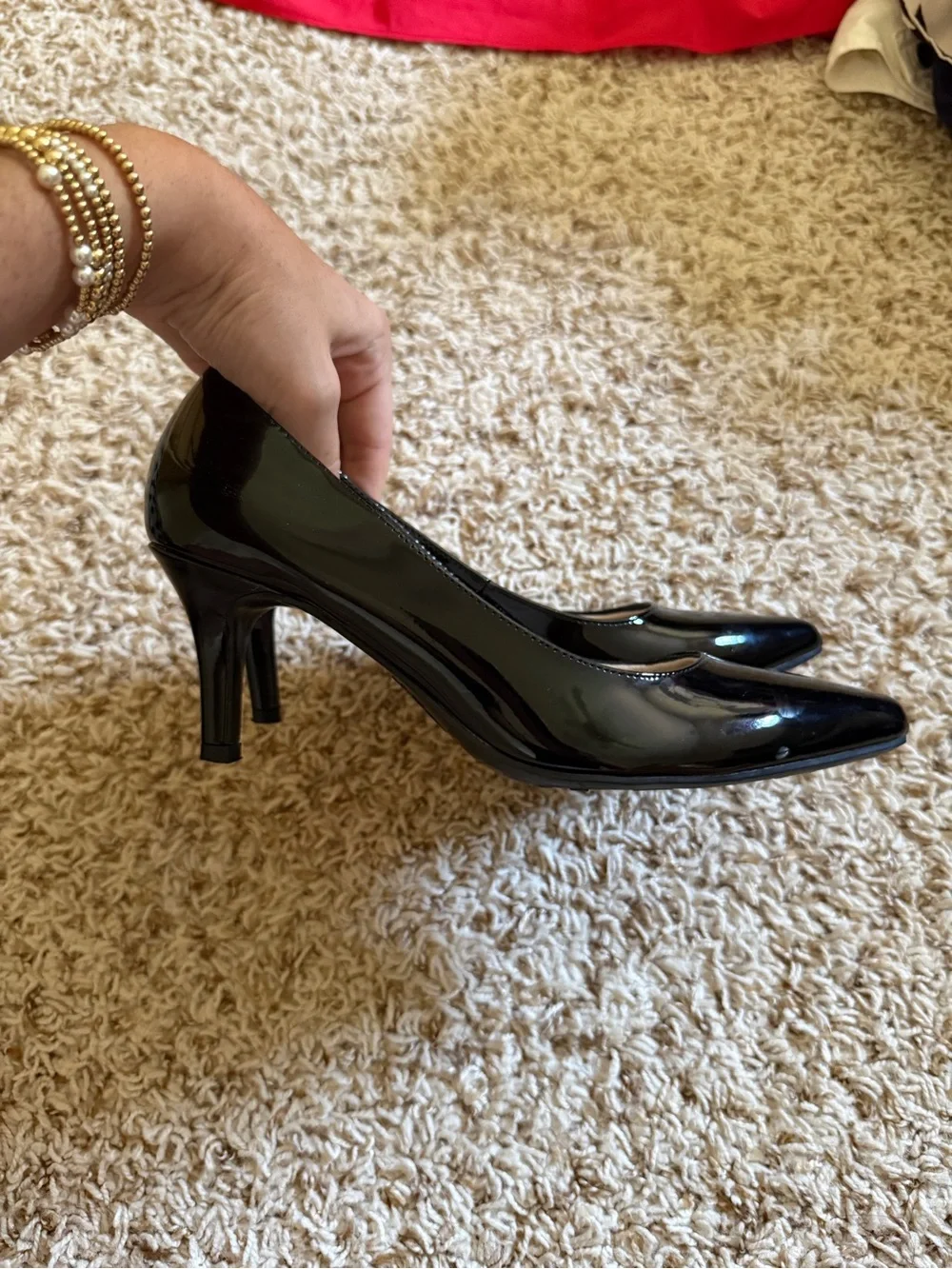 Life Stride Black Patent Heels